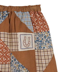 Юбка вельветовая Gingersnaps "Midi Dakota Patchwork", микс с коричневым